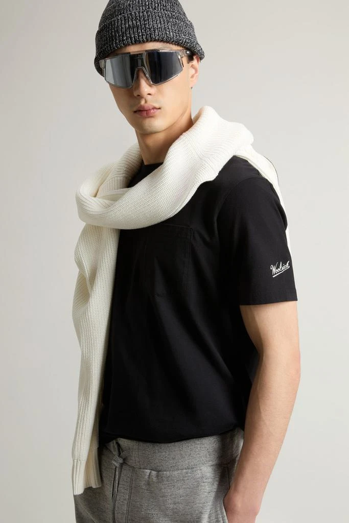 Woolrich Pure Cotton T-Shirt with Pocket - Men - Black 4