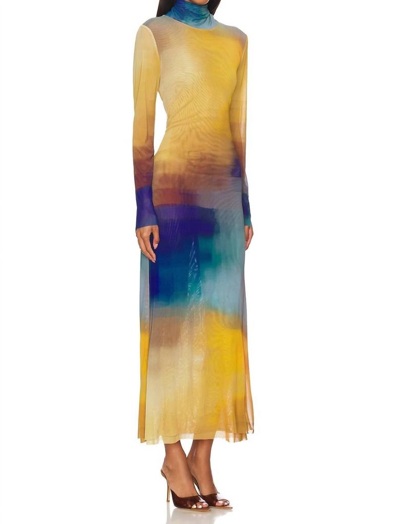MISA Misa Los Angeles - liv long sleeve mesh dress