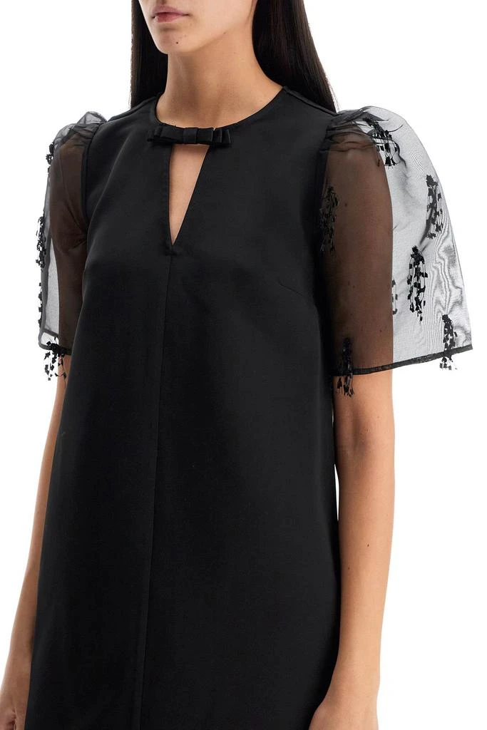 Ganni "organza-sleeved midi 4