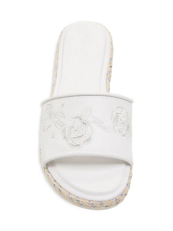 Karl Lagerfeld Paris Ceala Leather Flat Sandals 5