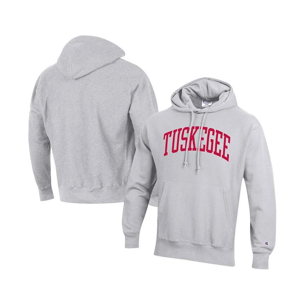 Champion Men's Gray Tuskegee Golden Tigers Tall Arch Pullover Hoodie 1
