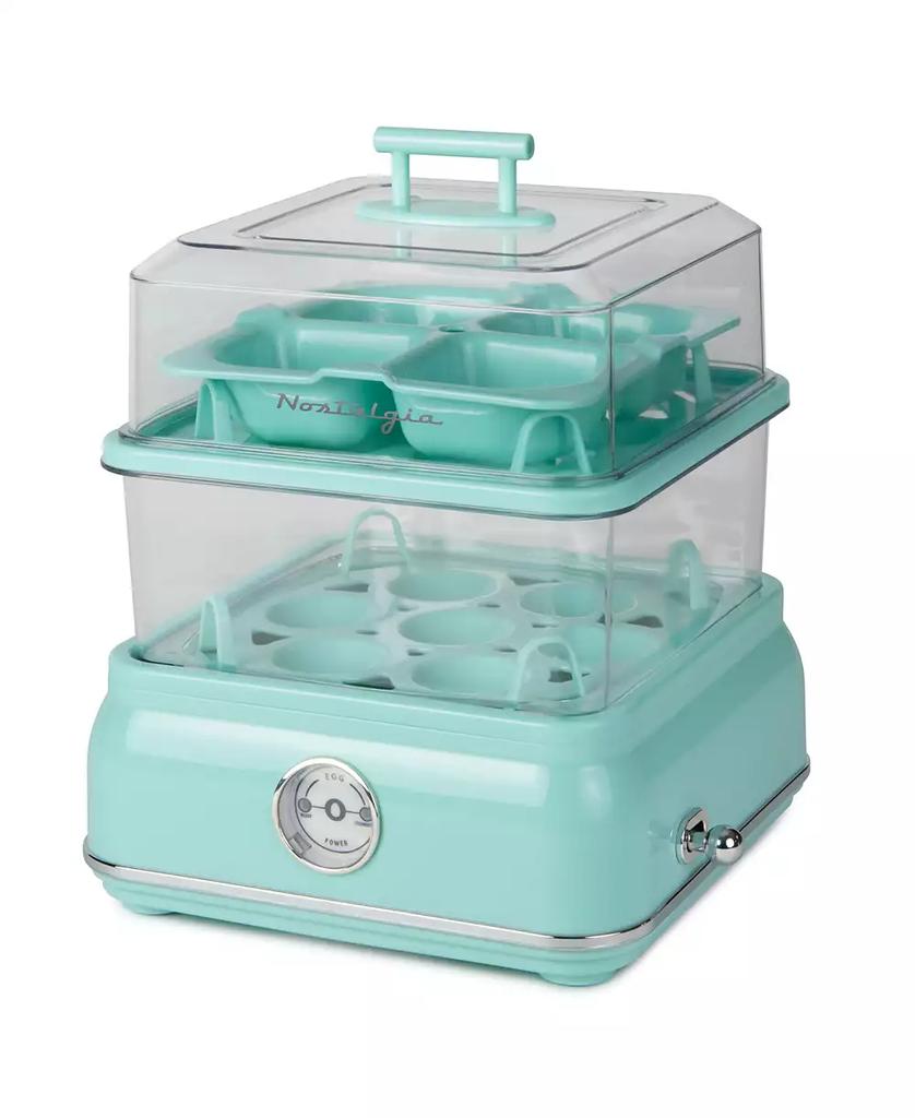 Nostalgia CLEC14AQ Classic Retro Egg Cooker, 14 Eggs