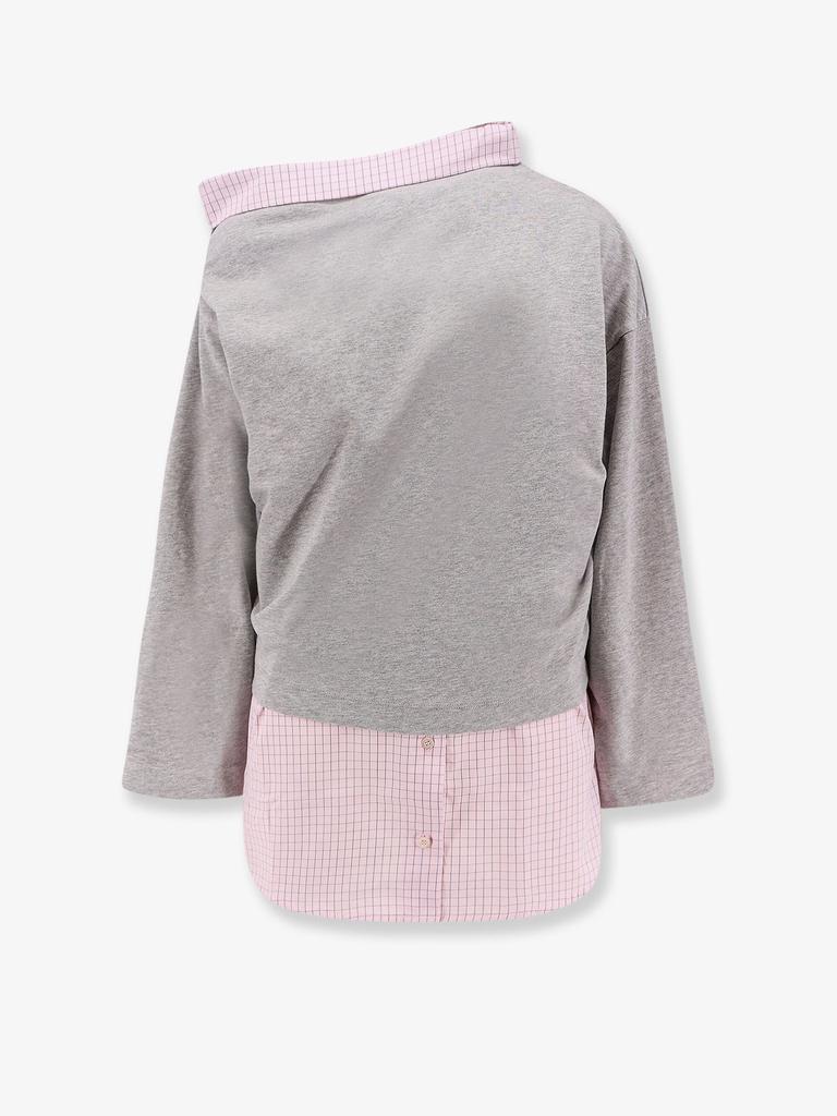 Dries Van Noten Cotton sweatshirt with contrasting shirt detail