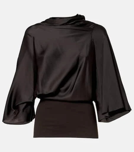 Rick Owens Cylinder draped satin top 1