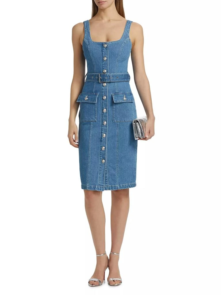 L'Agence Denim Tank Midi-Dress 3