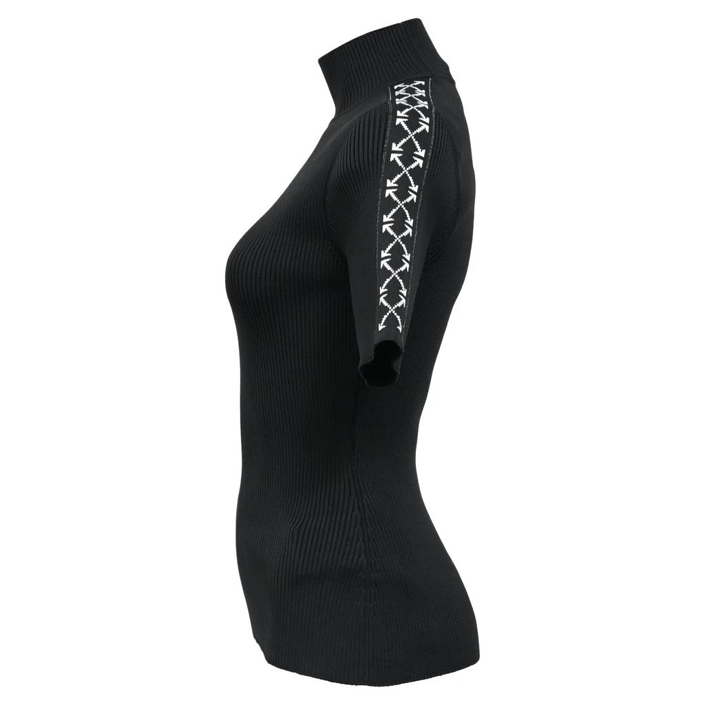 Off-White Bold Arrow Band Turtleneck Top in Black Polyester 2
