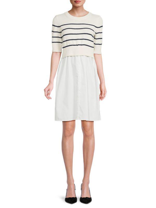 Bobeau Twofer Mini Shirt Dress