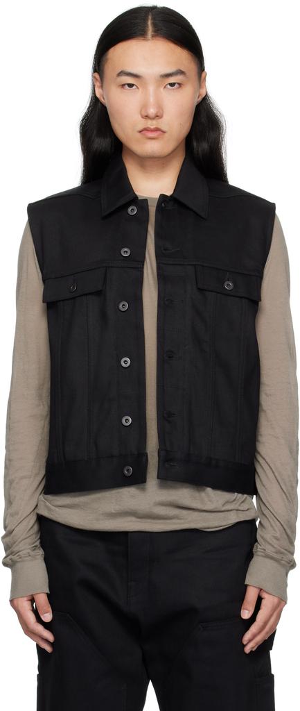 RICK OWENS Hollywood Alice デニムジャケット Rick Owens Black Hollywood Tour Alice Denim Jacket Rick Owens