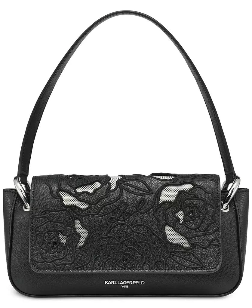 Karl Lagerfeld Paris Monet Embroidered Leather Shoulder 1