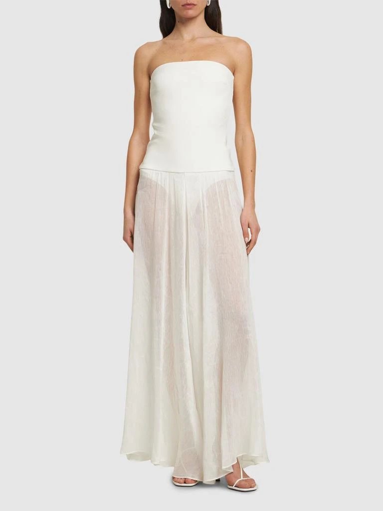 Esse Studios Aire Satin & Organza Strapless Dress 1