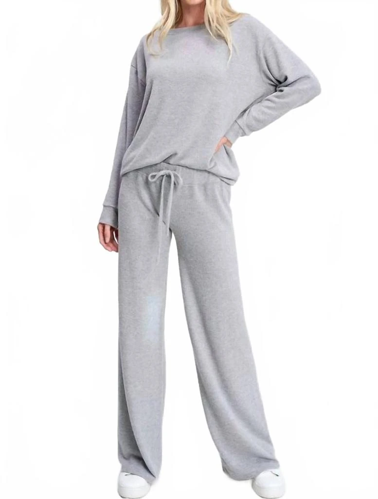 Phil Love Solid Loungewear Set In Heather Grey