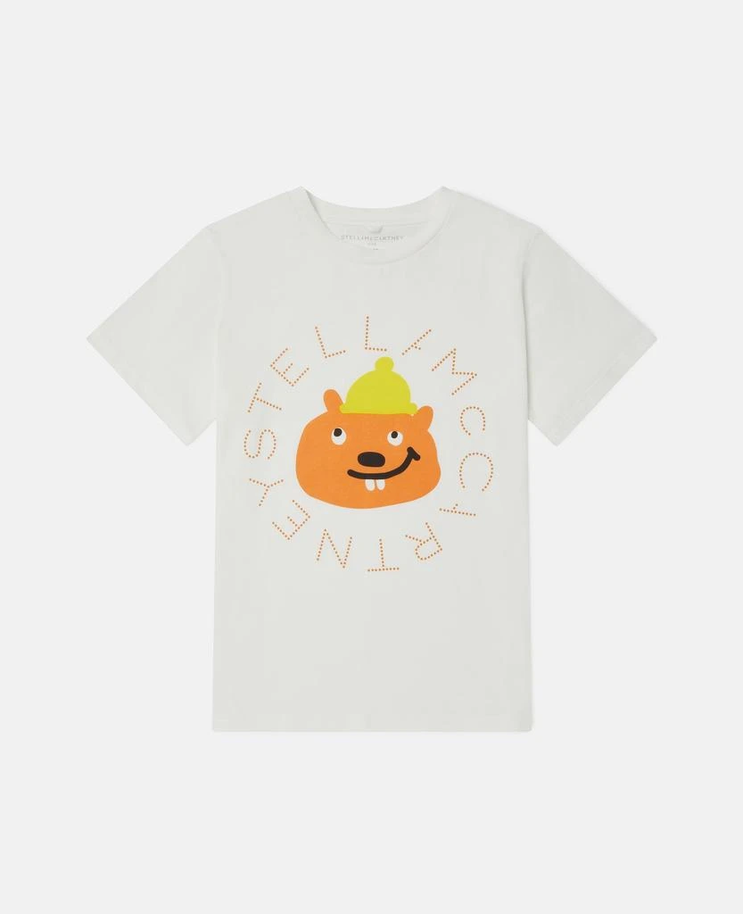 Stella McCartney Stella McCartney - Squirrel Graphic T-Shirt, Ivory, Size: 8 1