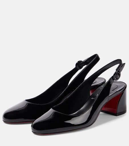 Christian Louboutin So Jane 55 patent leather slingback pumps 4