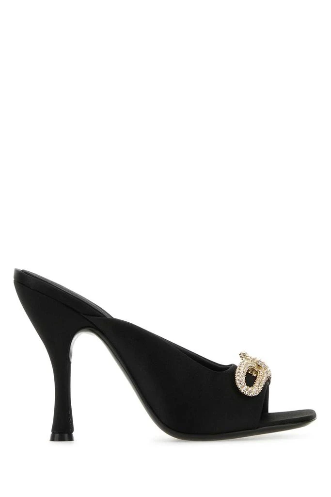 Salvatore Ferragamo Black Satin Mules 1