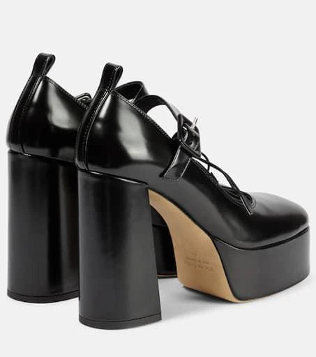 Simone Rocha Leather ballerina platform pumps 3