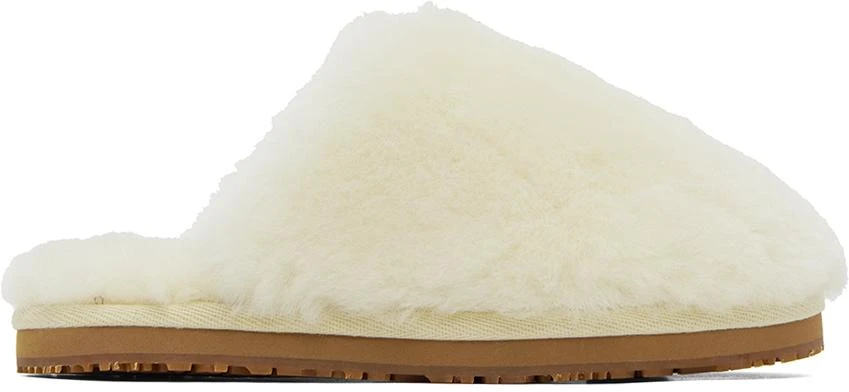 Mou Off-White Shearling Slippers 1