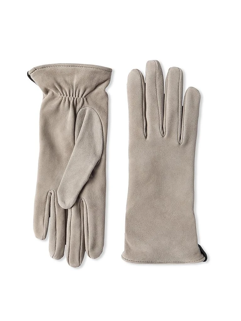 Brunello Cucinelli Suede Gloves with Monili 1