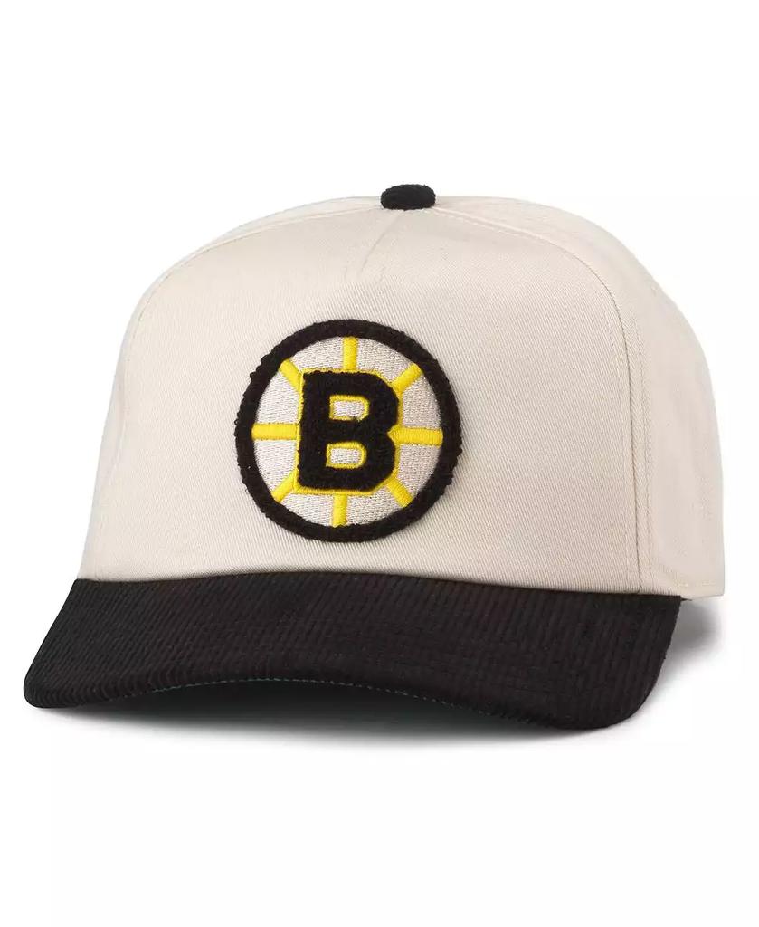 American Needle Men's Cream, Black Boston Bruins Burnett Adjustable Hat