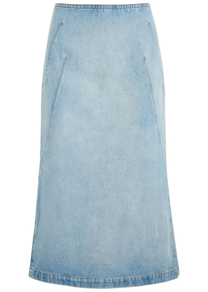 Dries Van Noten Sibyl panelled denim midi skirt 1
