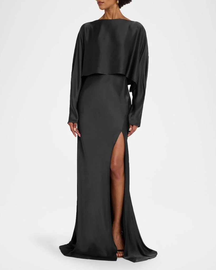 dolman sleeve evening dress La Femme Evening Dress 30885 main image 0