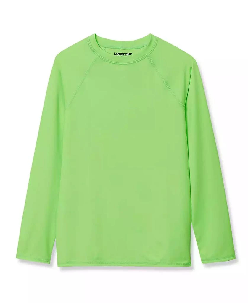 Lands
 End Boys Sunshade UPF 50 Chlorine Resistant Long Sleeve Crew Neck Rash Guard