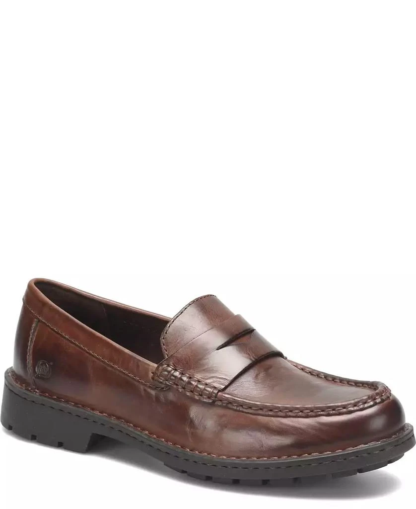BORN men\'s brown leather penny loafers dress shoes s-l400.jpg main image 2