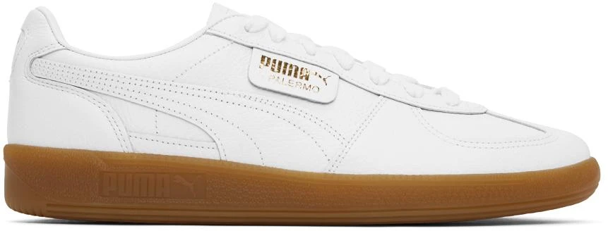 Puma White Palermo Premium Sneakers 1