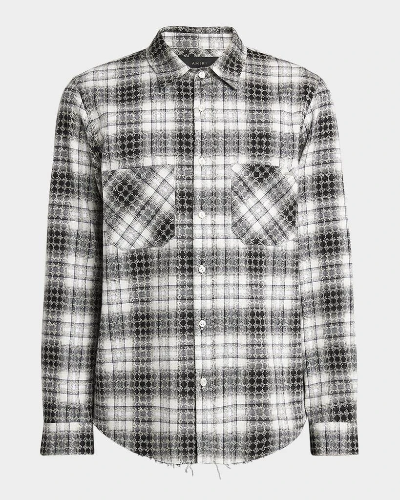 Amiri Men's MA Quad Flannel Button-Down Shirt 1