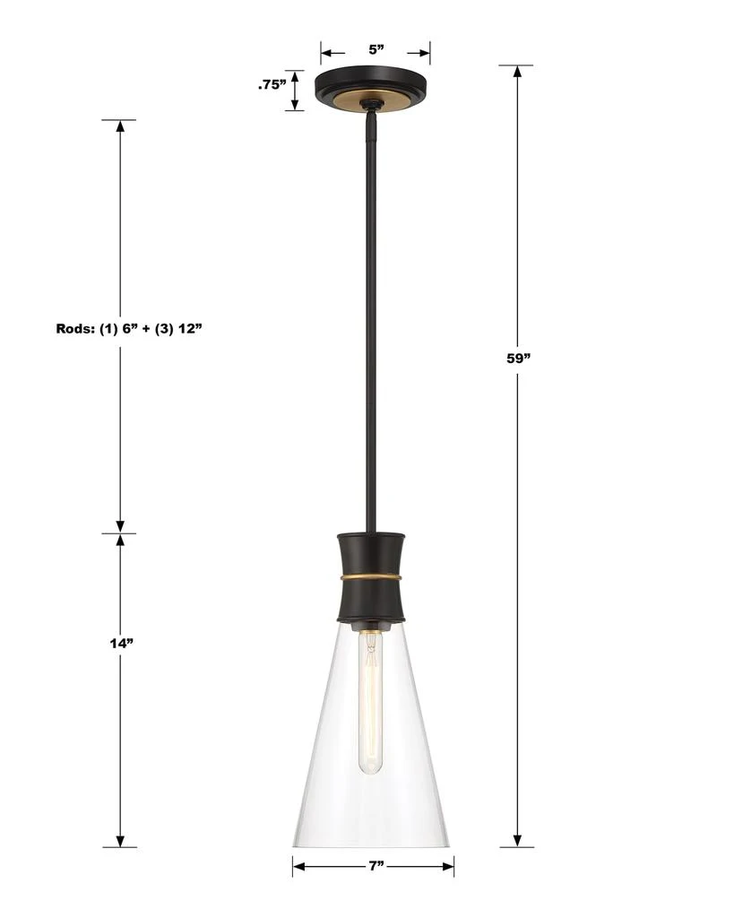 Crystorama Quinn 1-Light Mini Pendant 4