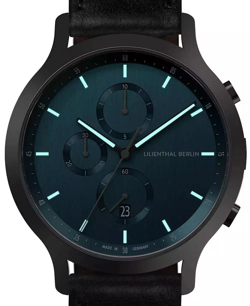Lilienthal Berlin Men's Myth Chronograph Black Leather Watch 4