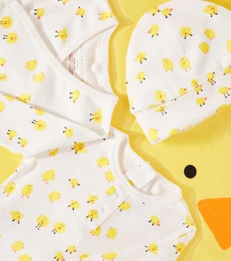 Stella McCartney Baby cotton bodysuit, blanket, and hat set 3
