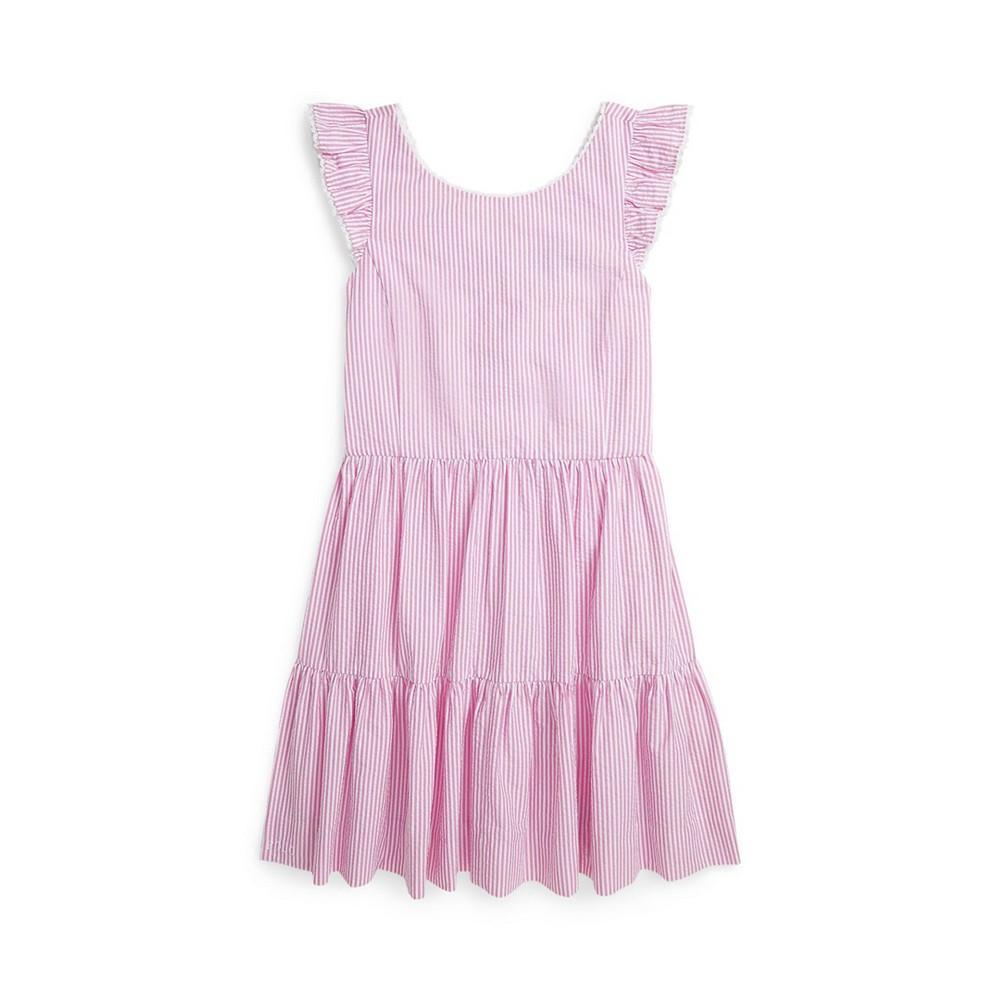 Polo Ralph Lauren Big Girls Striped Cotton Seersucker Dress