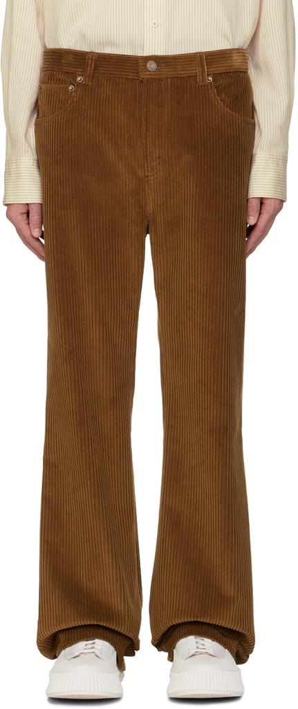 Recto Brown Cotton Trousers