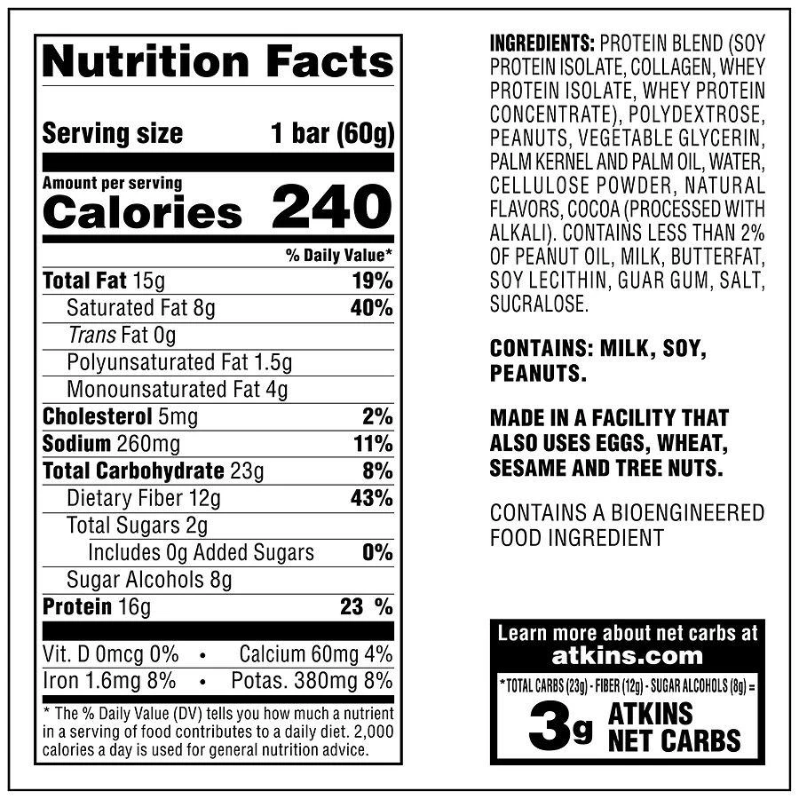 Atkins Meal Bars Chocolate Peanut Butter 3