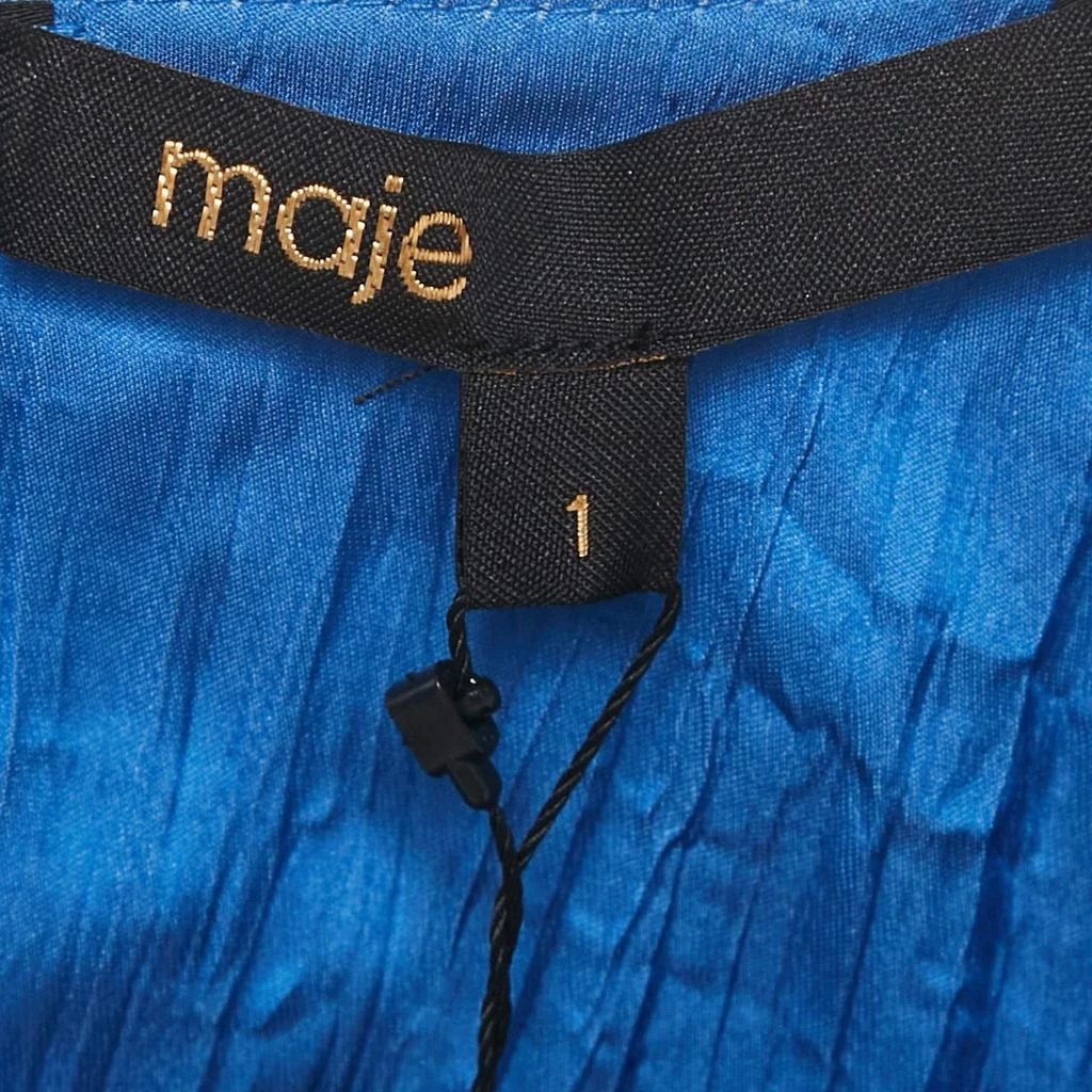 Maje Maje Blue Crepe Lace Trimmed Top and Skirt Set M/S 5