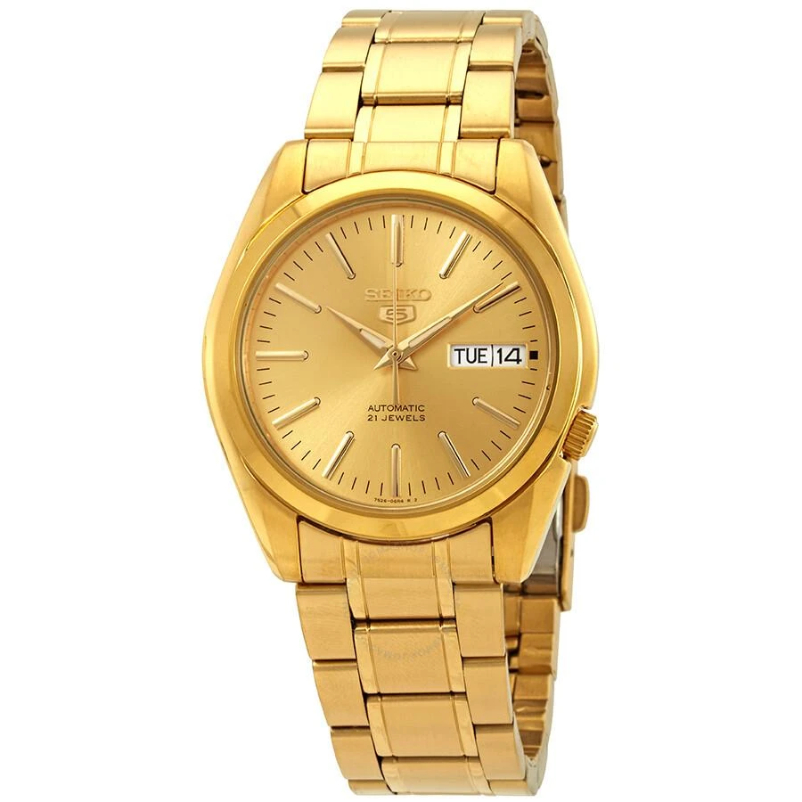 Seiko Series 5 Automatic Gold Dial Men's Watch SNKL48 1