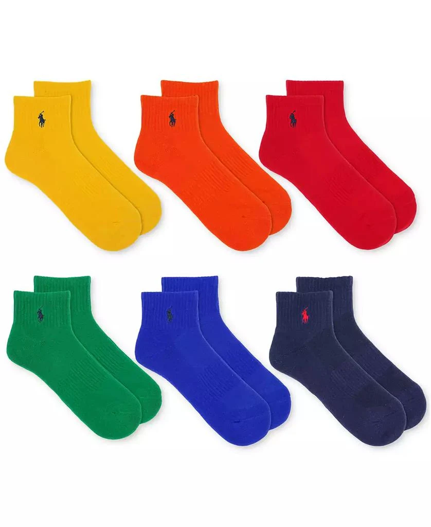 Ralph Lauren Men's 6-Pk. Performance Colorful Quarter Socks 1