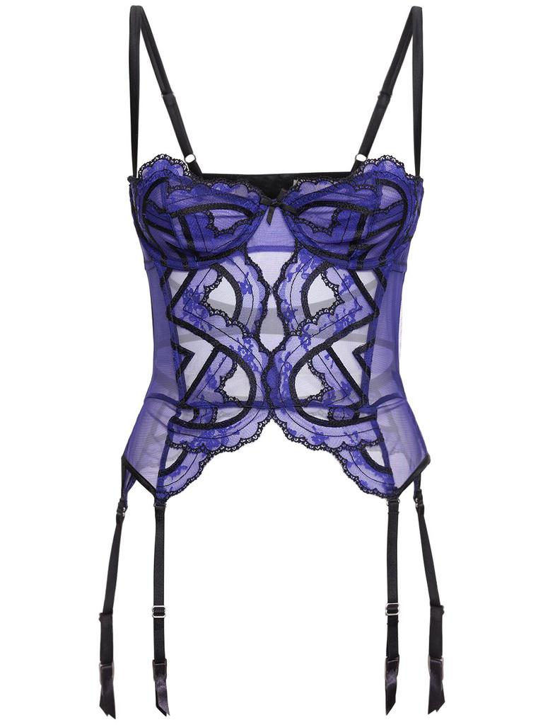 FLEUR DU MAL Hendrix Embroidered Garter Basque