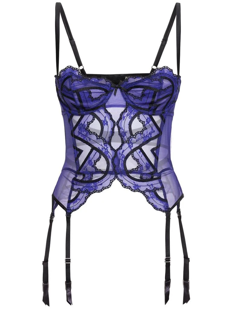 FLEUR DU MAL Hendrix Embroidered Garter Basque 1