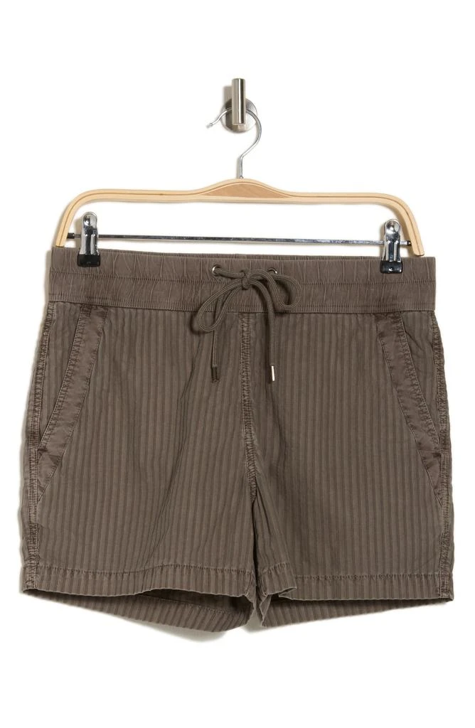 James Perse Textured Stripe Drawstring Shorts 3