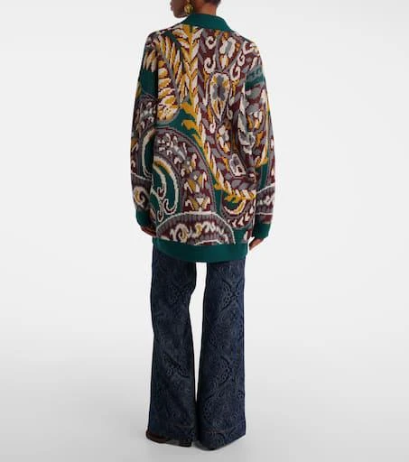 ETRO Jacquard wool-blend cardigan 3