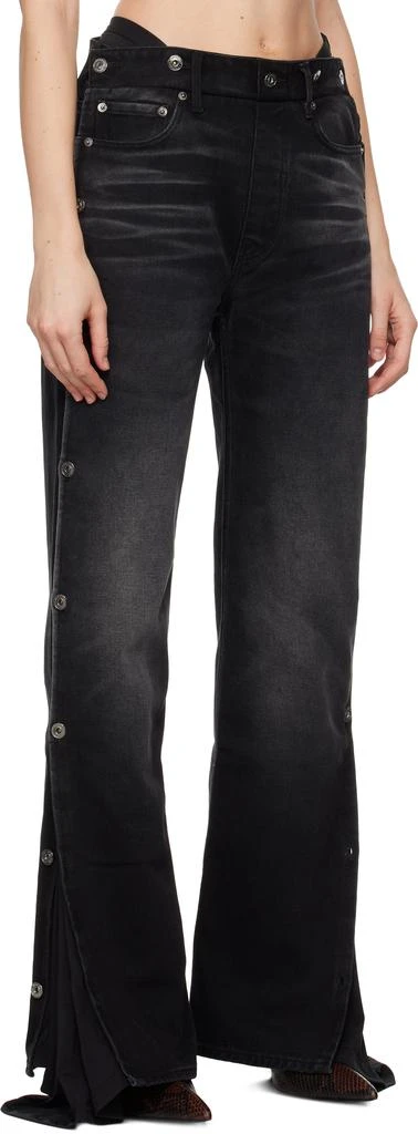 Y/Project Black Collapsed Waist Jeans 4
