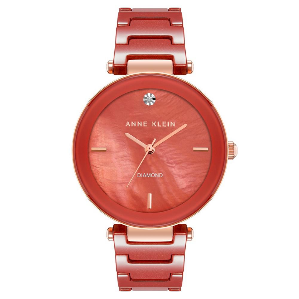 Anne Klein Women's Quartz Red Ceramic Link Watch