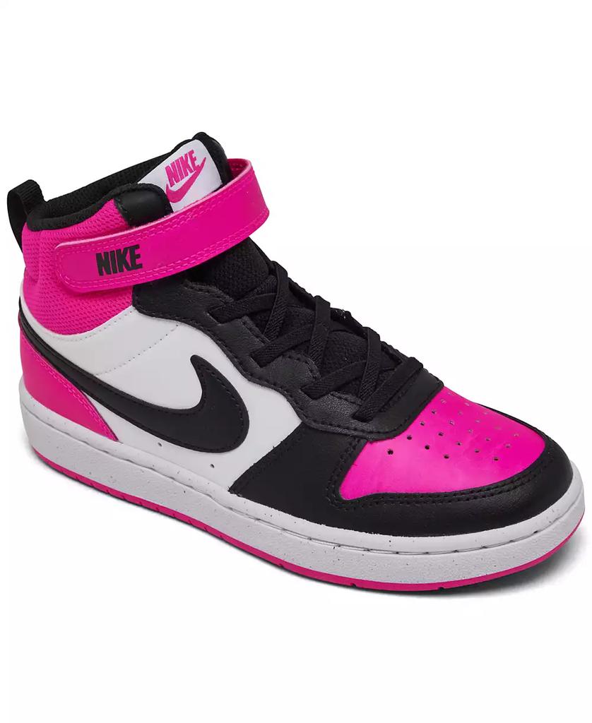 NIKE Little Girls Court Borough Mid 2 Stay-Put Closure Casual Sneakers from Finish Line