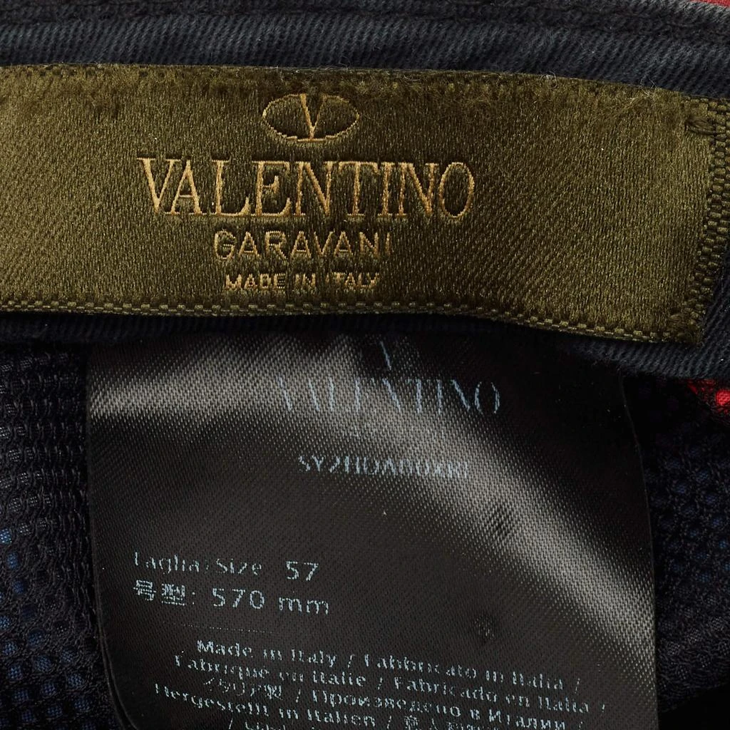 Valentino Valentino Navy Blue Camouflage Print Synthetic Baseball Hat Size 57 5