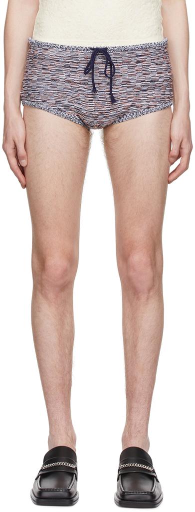 Eckhaus Latta Orange & Black Static Shorts