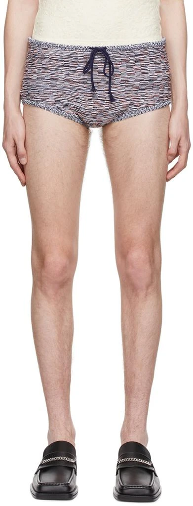 Eckhaus Latta Orange & Black Static Shorts 1