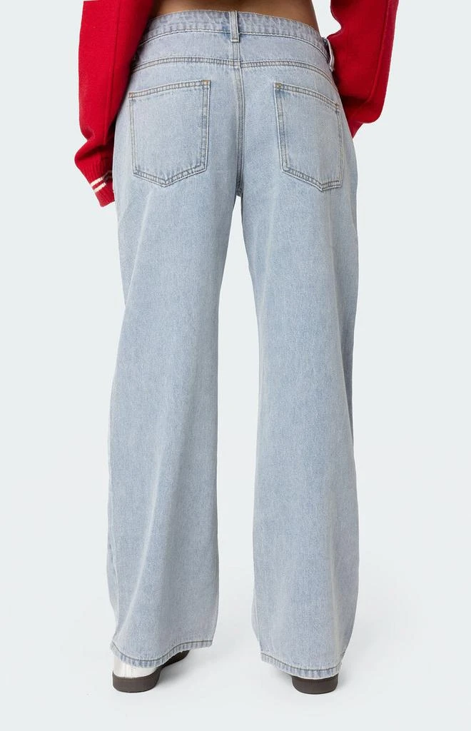 Edikted Petite Raelynn Washed Low Rise Jeans 4