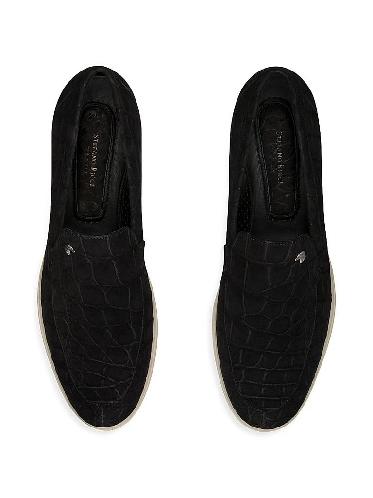 Stefano Ricci Men\'s Size 40 Black Leather Croc Eagle Suede Loafer Sneaker Shoes $_57.JPG?set_id=8800005007 main image 2