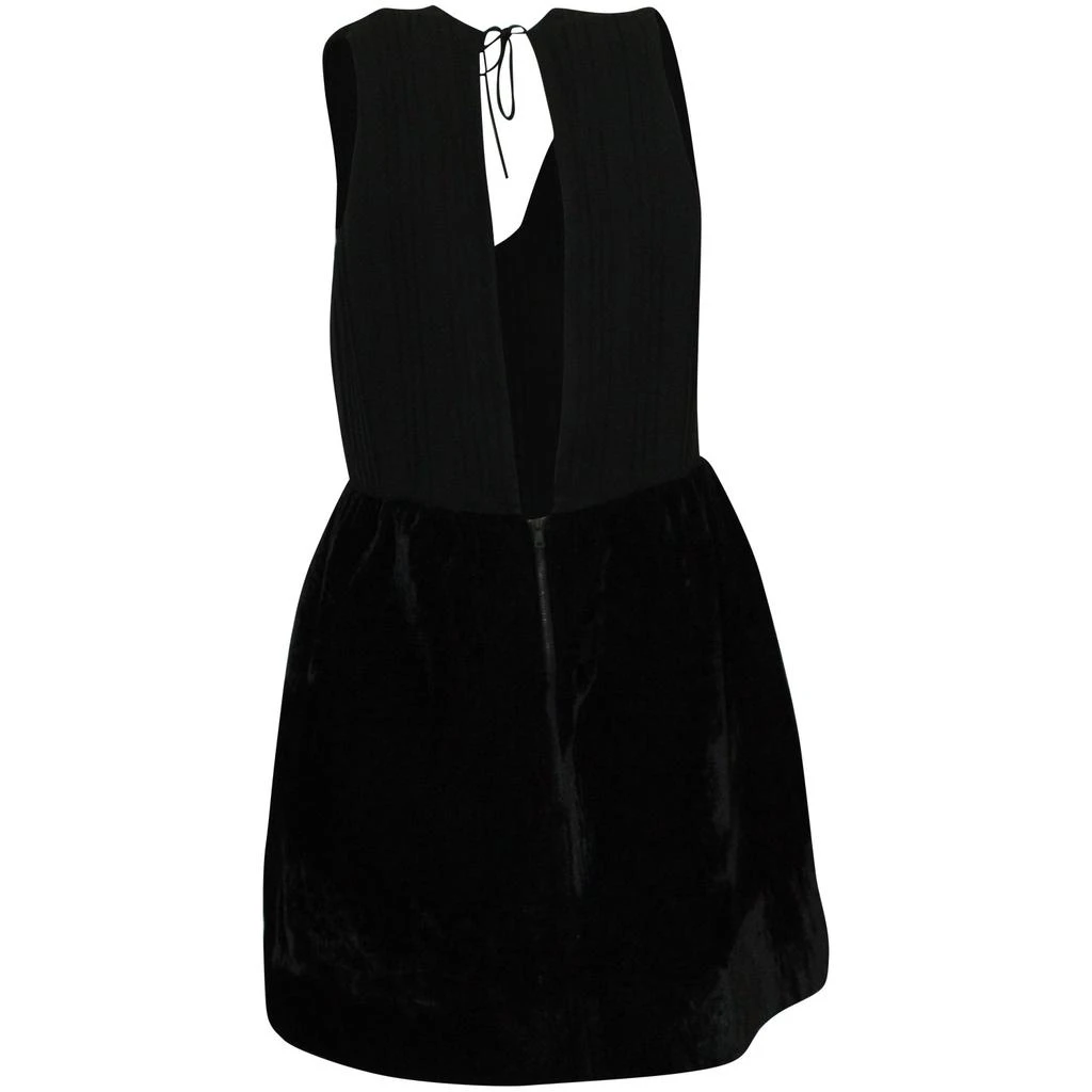 alice and olivia black silk dress Black Spaghetti Straps High Slit Mermaid Satin Pleated Prom Dress, Black / 14 main image 0